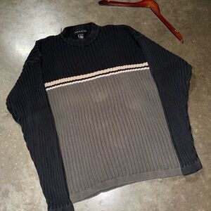 Vintage Croft & Barrow Heavy cable Knitted Sweater striped